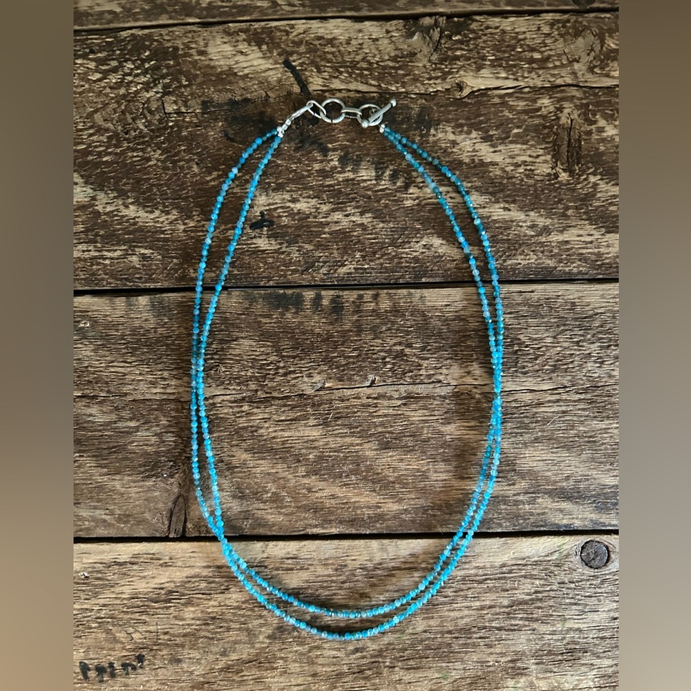 Turquoise double strand necklace